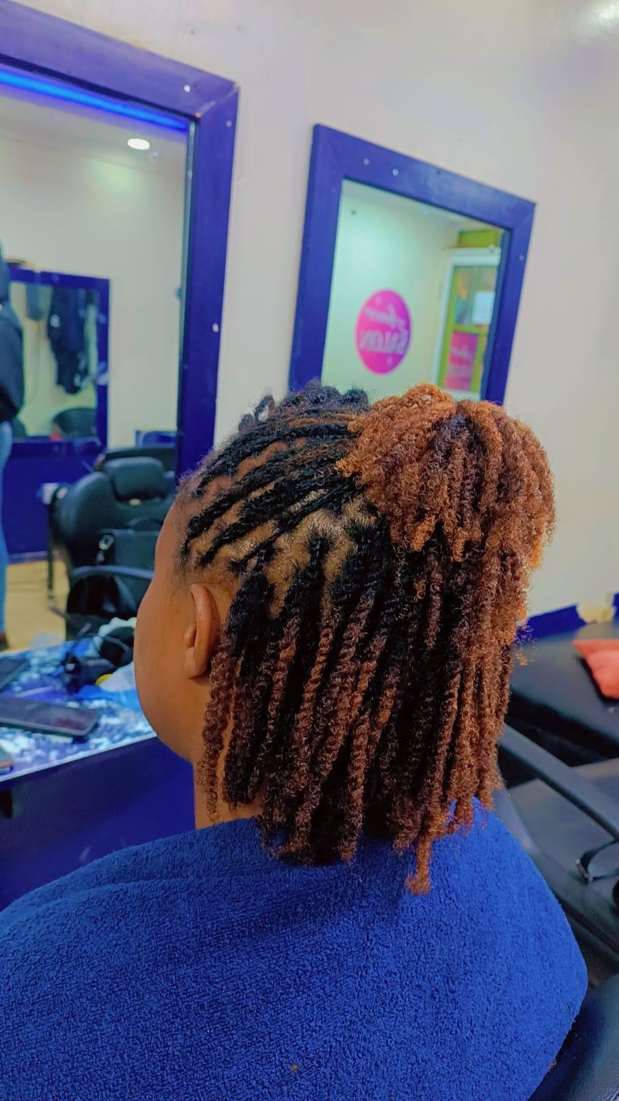 Mini twist on natural hair - Style 2